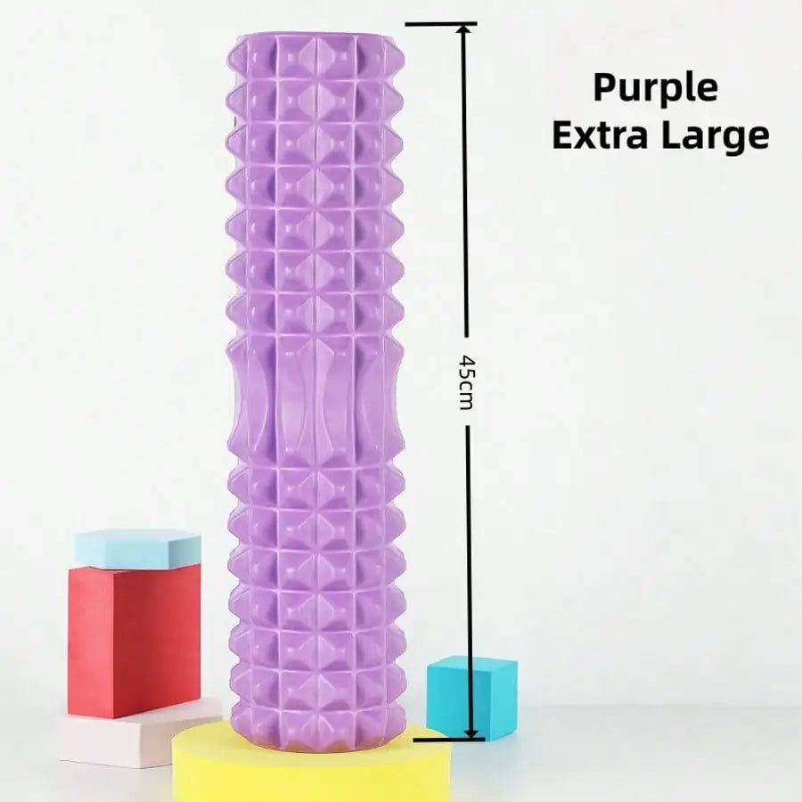 1pc Pk Foam Yoga Massage Roller, For Muscle Relaxation And Flexibility Training - Textured Surface For Deep Tissue Massage, Ideal For Yoga, Pilates And Fitness, Yoga Accessories | Textured Roller | Lightweight Roller, Yoga