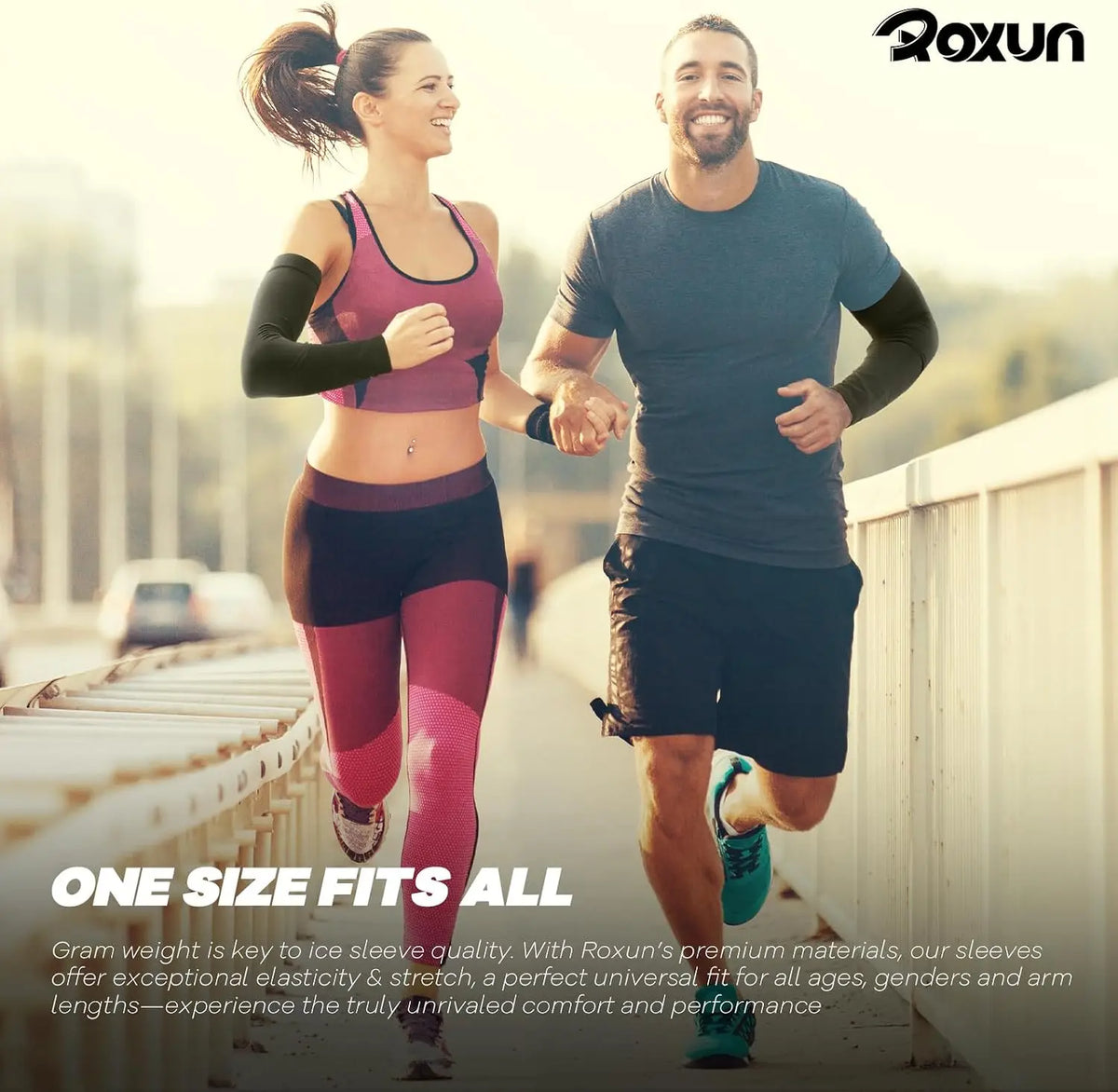 Arm Sleeves, Cooling UV Sun Protection Sports Compression for Men/Women