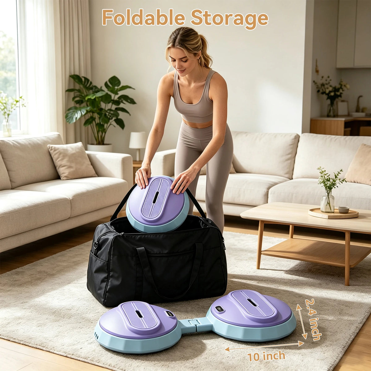 Multifunctional Waist Twisting Disc, Portable Body Shaping Twist Board for Waist & Leg Training, Waist Massage Fitness Equipment, Easy Storage