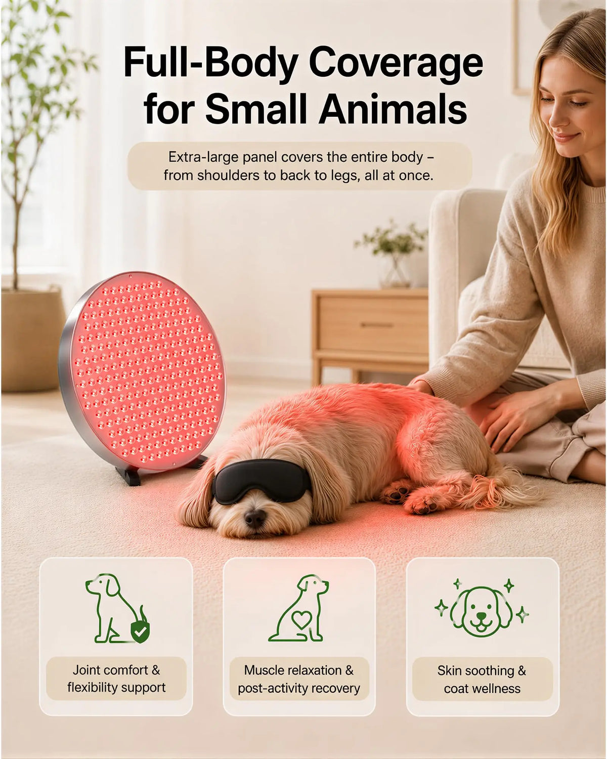 250 LED Red Light Therapy Panel 660nm 850nm Near Infrared Light 1:1 Dual Wavelength Full Body Lamp with Adjustable Stand Hands Free Home Wellness Skin Care Muscle Recovery Support for Back Neck Shoulder Legs Men Women Pets