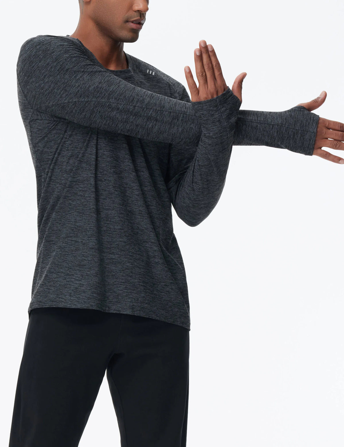 THE GYM PEOPLE Men's Long Sleeve Workout Shirts Moisture Wicking Athletic Running Tee Tops with Thumb Holes