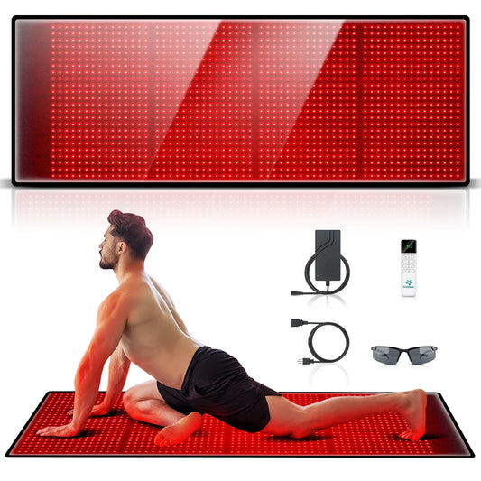 Astarexin 67"×24" Large Red & Near Infrared Light Therapy Mat 1440 LEDs 660nm 850nm, 160W Full Body LED Light Pad W/ REMOTE for Home Comfort Use