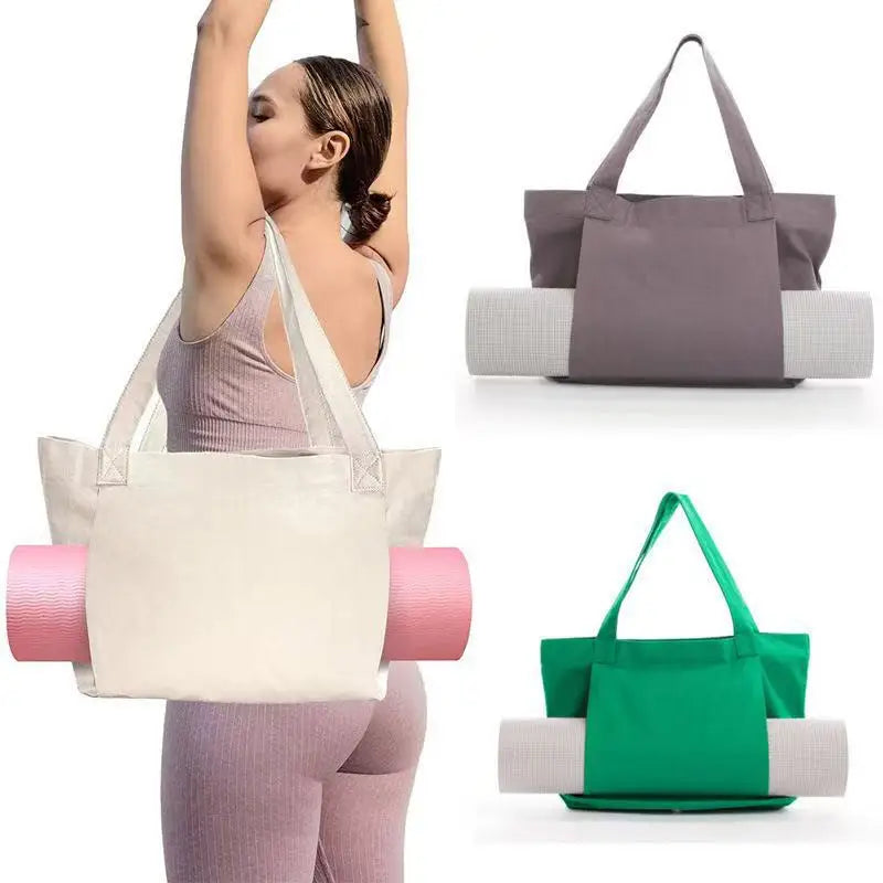 Yoga specific canvas bag storage bag portable and multifunctional large capacity one shoulder portable yoga bag yoga mat storage