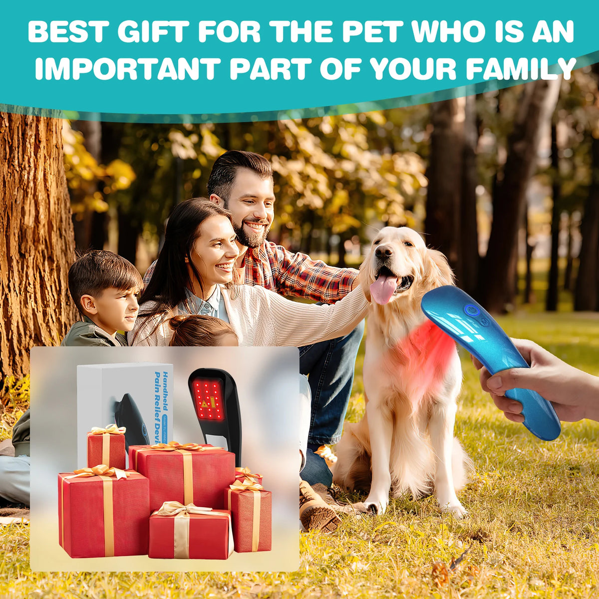 Red Light Therapy Device 18x620nm for Pet Body Pain Relief Veterinary Infrared Joint Muscle Rehabilitation Wand Home Arthritis Care
