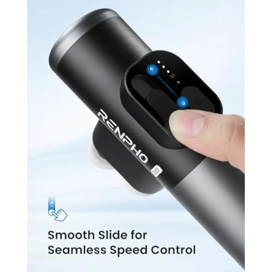 Mini Massage Gun with Double Heads Deep Tissue Percussion Massager for Travel Use Silicone Casings 3 Modes with Seamless Sp