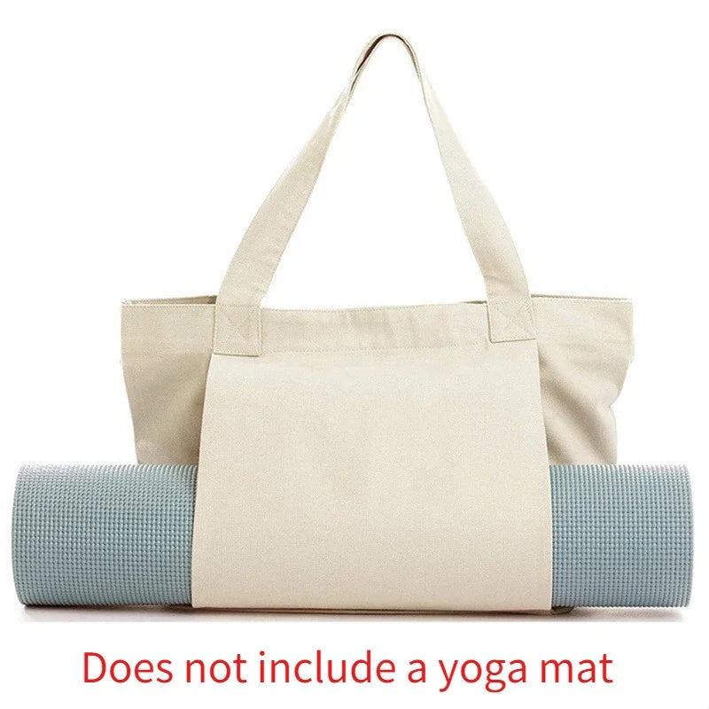 Yoga specific canvas bag storage bag portable and multifunctional large capacity one shoulder portable yoga bag yoga mat storage