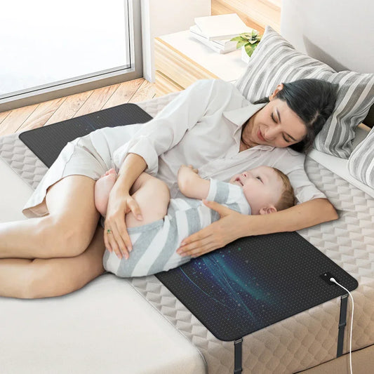 Astarexin Grounding Sleep Mat & Earthing Fitted Sheet, Organic Cotton with Conductive Silver Fiber, Home Bedding Set for Cozy Bedroom Comfort and Relaxation