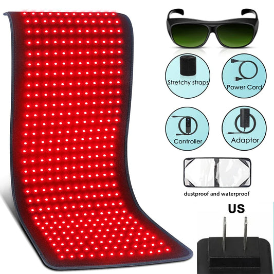 Red Light Therapy Heating Pad for Body Device Cushion Mat Waist Back Shoulder Muscle Pain Relief Relax Infrared Light