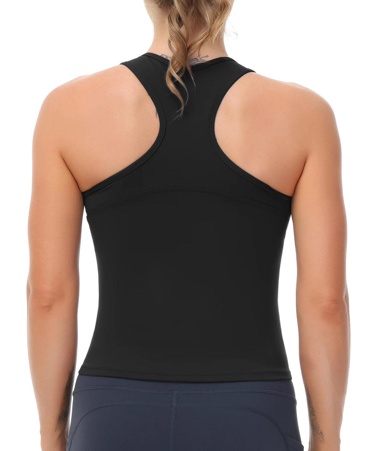 THE GYM PEOPLE Womens' Racerback Workout Tank Tops with Built in Bra Sleeveless Slim Fit