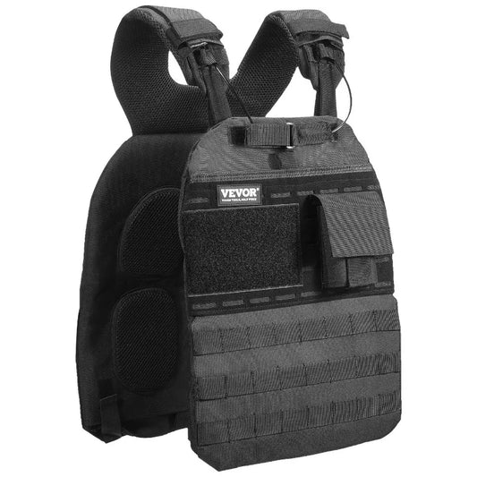 40lb Adjustable Weighted Vest for Men Women Black Fitness Training Jacket for Strength Endurance Running Jogging Walking Workou