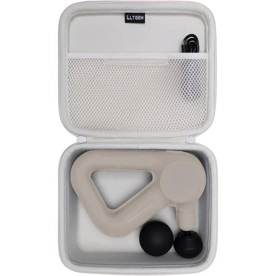 TravelReady Protective Carrying Case for Handheld Percussion Massage Gun Compatible with TheraGun Relief Ideal for Neck Back Le