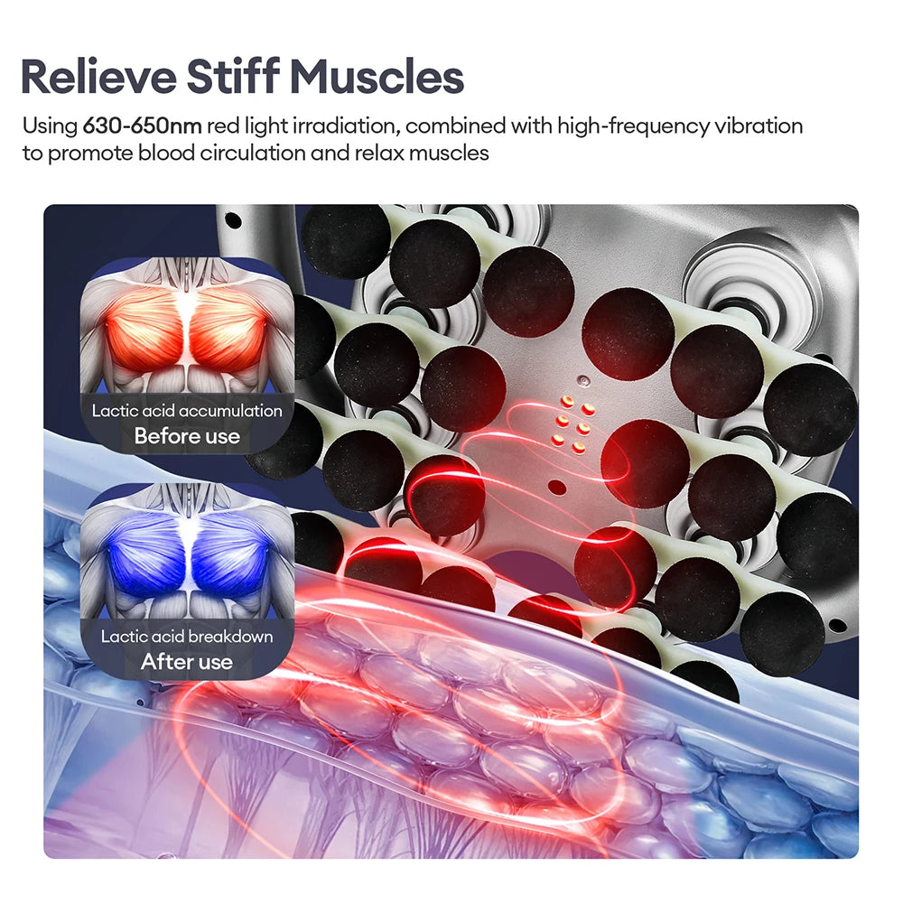 24-Heads Fascia Gun High-Frequency Vibration Body Massage Gun Back and Waist Massager Neck Shoulder Massager Muscle masajeador