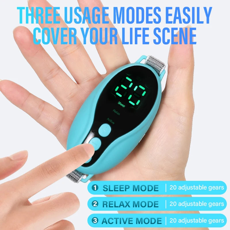 2 Modes 20 Levels EMS Sleep Aid Relaxation Treatment Microcurrent Pulse Hypnosis Device Suitable Insomnia Anxiety