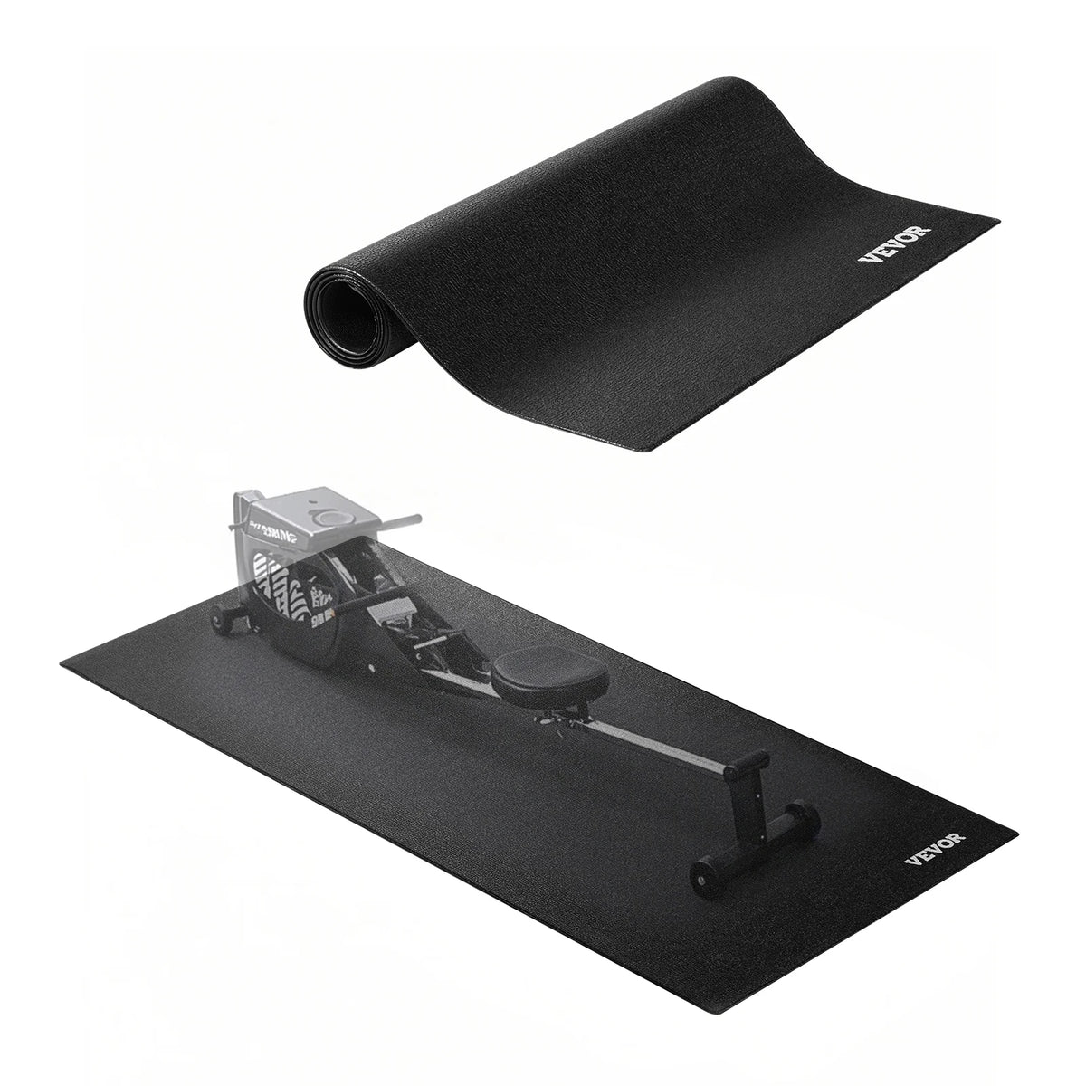 VEVOR Treadmill Mat for Carpet Floor Thickness High Density PVC Waterproof Non-slip Mat for Elliptical Home Gym