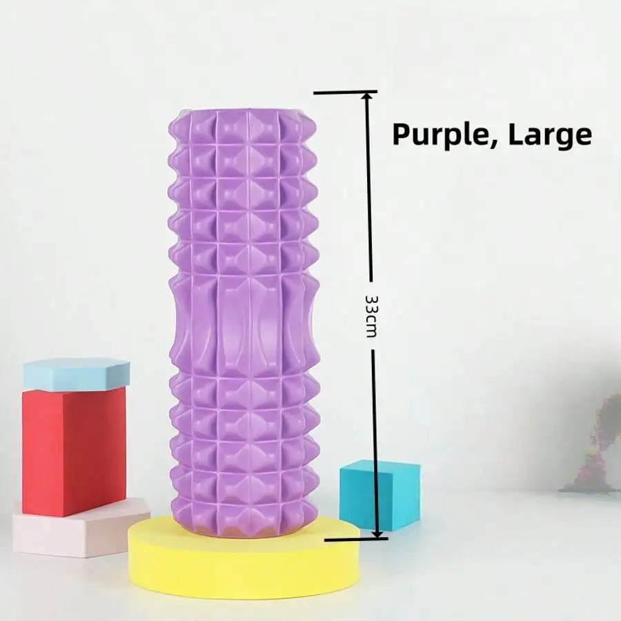 1pc Pk Foam Yoga Massage Roller, For Muscle Relaxation And Flexibility Training - Textured Surface For Deep Tissue Massage, Ideal For Yoga, Pilates And Fitness, Yoga Accessories | Textured Roller | Lightweight Roller, Yoga