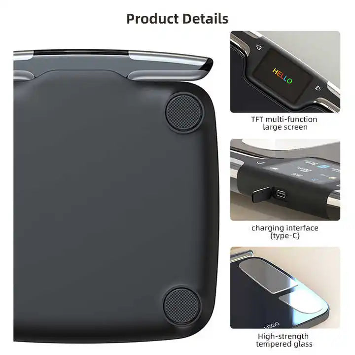 Smart Body Fat Scale 8-Electrode Body Composition Analyzer with Hand & Foot Electrodes for Segmental Muscle Fat Analysis
