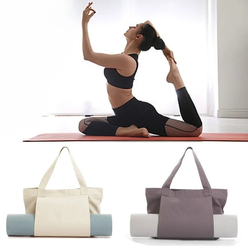 Yoga specific canvas bag storage bag portable and multifunctional large capacity one shoulder portable yoga bag yoga mat storage