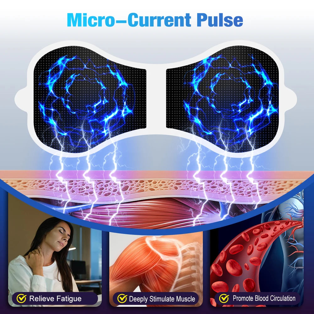 MS Foot Massager Mat 3 Heat Levels 6 Modes 19 Intensity Pads Remote Control 4000mAh Rechargeable Heated Foot Relaxation Pad