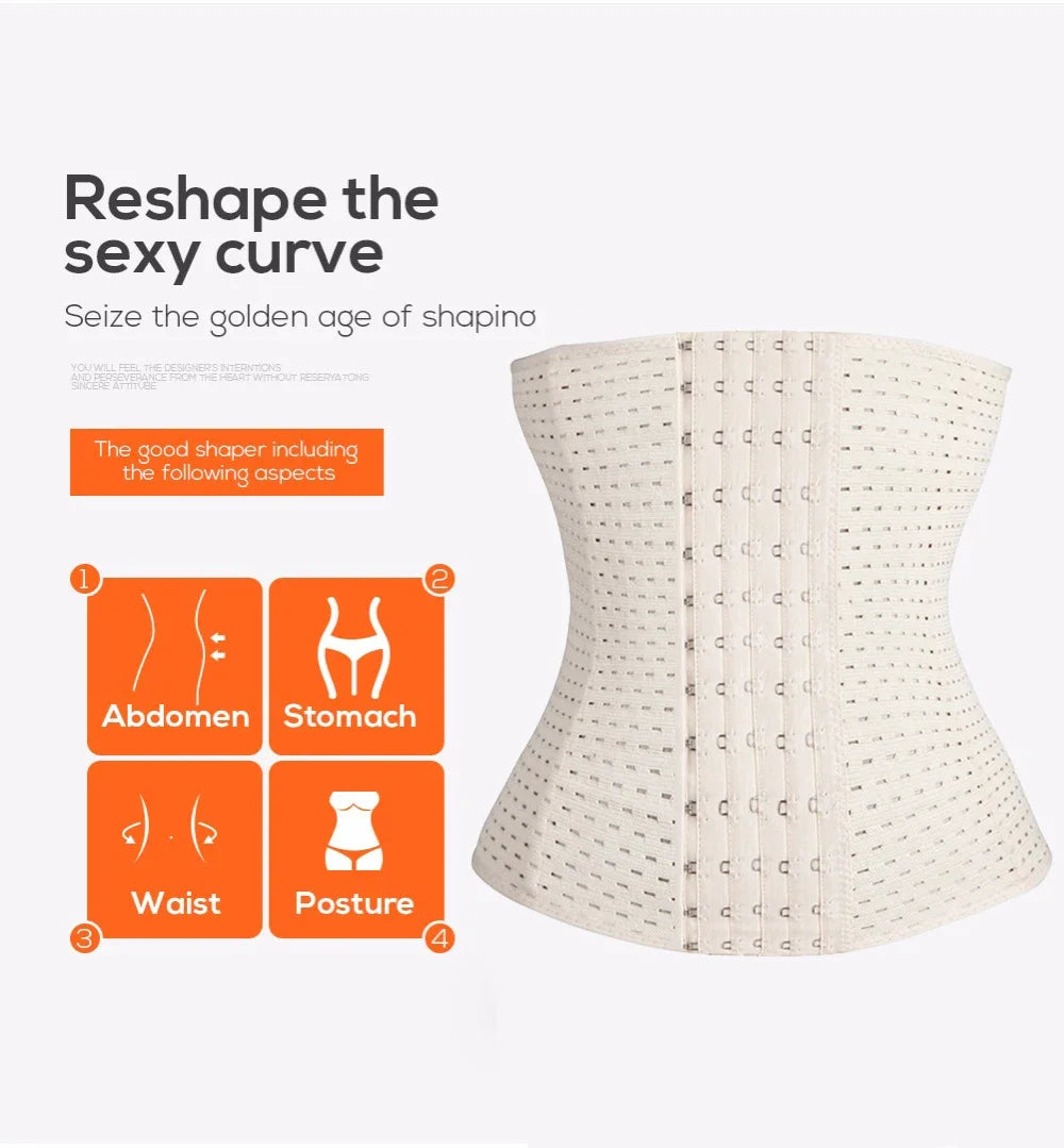 Plus Size XS-5XL Steel Boned Waist Trainer Corset for Women Postpartum Band Sexy Bustier Modeling Strap Shapewear Cincher
