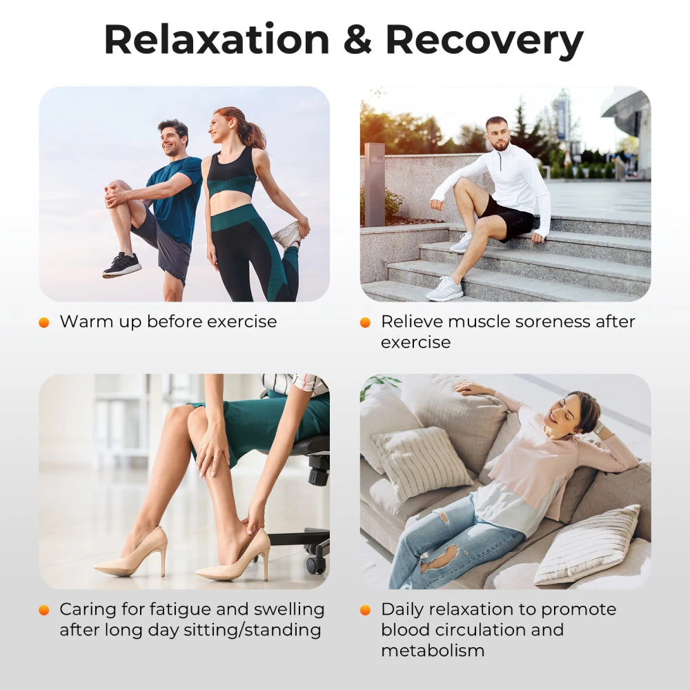 Nekteck Leg Compression Massager with Heat 2 Heats 6 Modes Air Compression Boots for Circulation Pain Relief Christmas Gifts