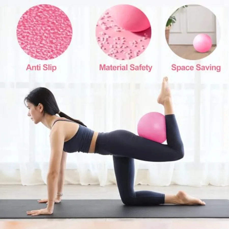 Mini Exercise Barre Ball for Yoga, Pilates, Stability Exercise Home Workout, Core Training and Physical Therapy Small Bender Ba