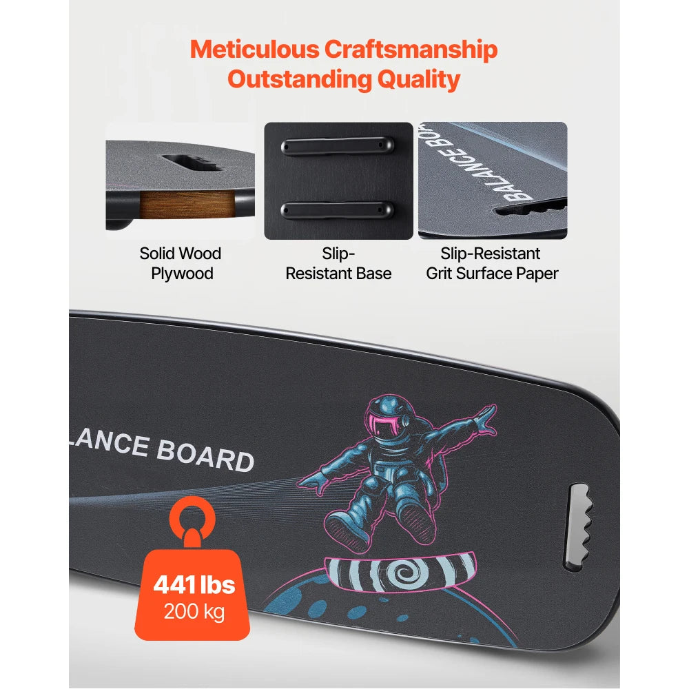 Ye Balance Board: 2-in-1 Wobble Board Trainer for Adults, Premium Wooden Balance Training Equipment with Roller, Magnetic Stoppers, Storage Rack, for Core Workouts, Surf Training & Physical Therapy