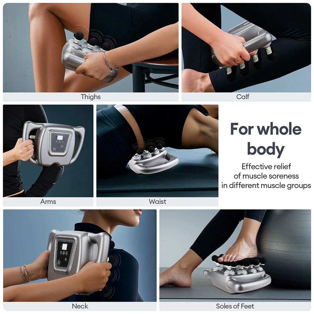 24-Heads Fascia Gun High-Frequency Vibration Body Massage Gun Back and Waist Massager Neck Shoulder Massager Muscle masajeador