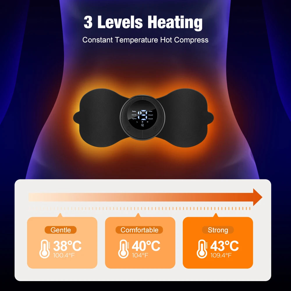 MS Foot Massager Mat 3 Heat Levels 6 Modes 19 Intensity Pads Remote Control 4000mAh Rechargeable Heated Foot Relaxation Pad