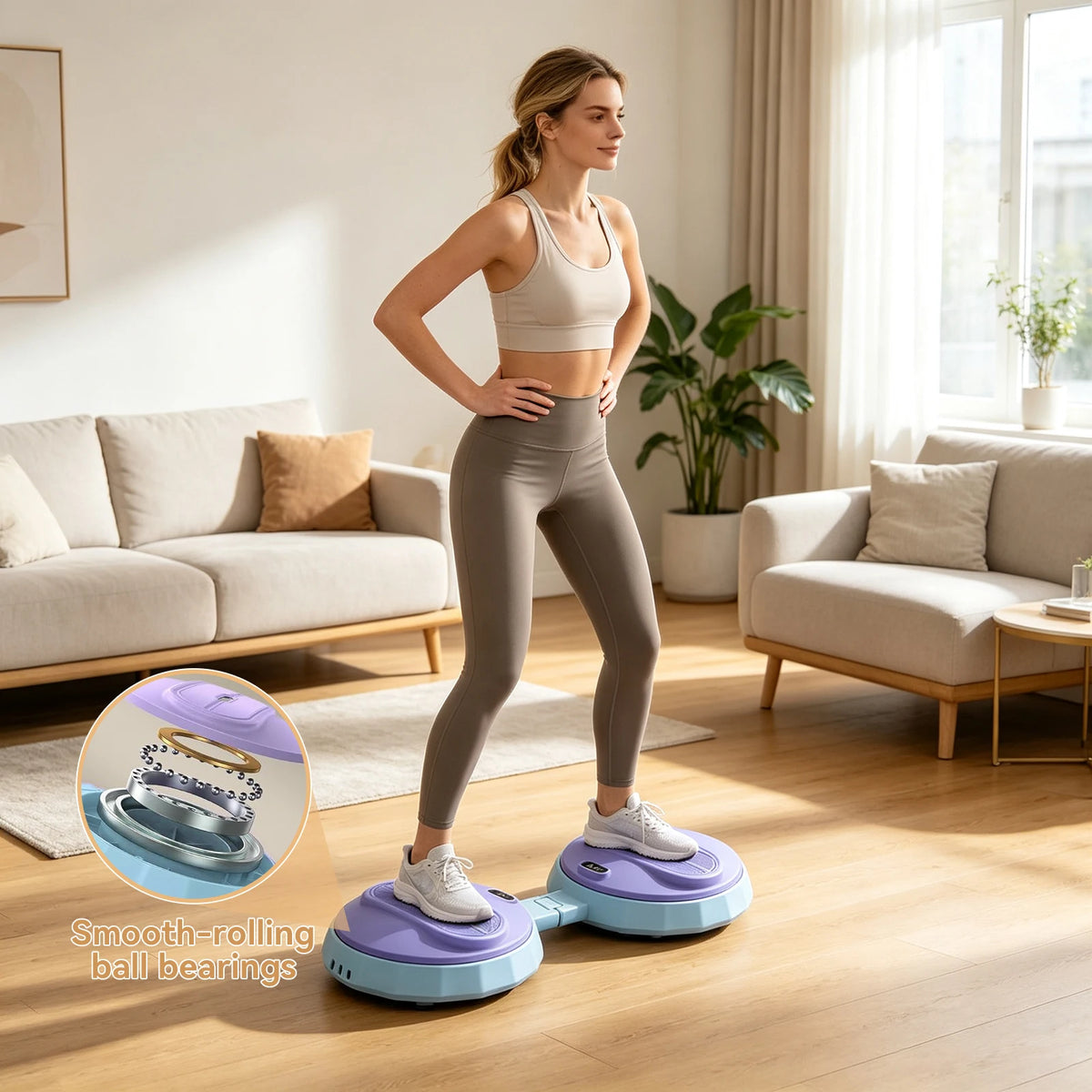 Multifunctional Waist Twisting Disc, Portable Body Shaping Twist Board for Waist & Leg Training, Waist Massage Fitness Equipment, Easy Storage