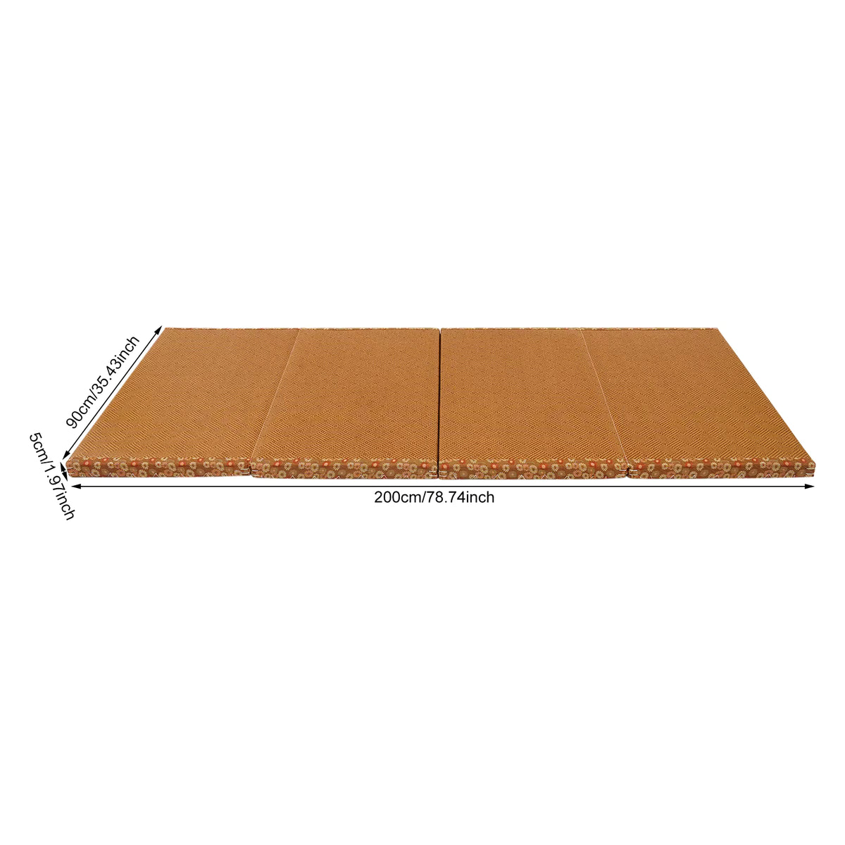 Foldable Tatami Mat Floor Bed, Space-Saving Guest Mattress Camping Pad, Sturdy Supportive Rest Mat for Home